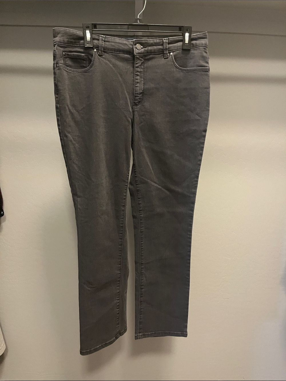 Charter Club Lexington Straight Leg Jeans in Charcoal Gray